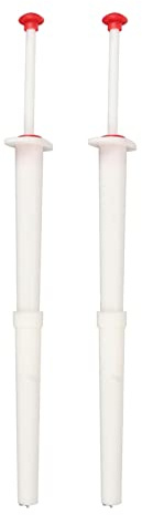 2 Stück Pickle Picker Edelstahl-Kunststoff-Gurken-Gurken-Gabel für Oliven, Paprika, Obst, Edelstahl und Kunststoff-Gurken, Edelstahl-Cocktailgabeln, Pickle Grabber, Pickle-Picker