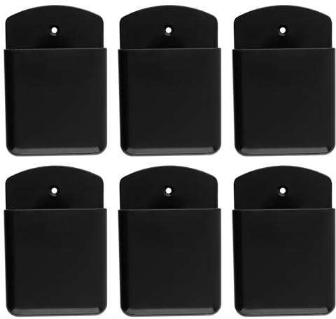 CHUEHKAK 6 Stück Fernbedienung Halterung, Selbstklebende Fernbedienungshalter, Aufbewahrungsbox Wandhalterung Fernbedienung Wandhalter Organizer für Tv Klimaanlagen, Zuhause und Büro, Schwarz