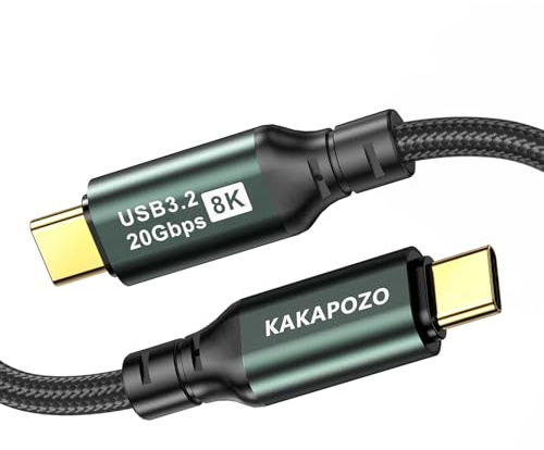 USB C Monitor Cable 10FT-8K@60Hz USB-C Video Cable-100W PD Fast Charging-USB 3.2 Gen 2 20Gbps Type-C Data Transfer, USBC to USBC Video Cable for iPhone 15/16 Plus 17 Air Pro Max, MacBooks, iPad