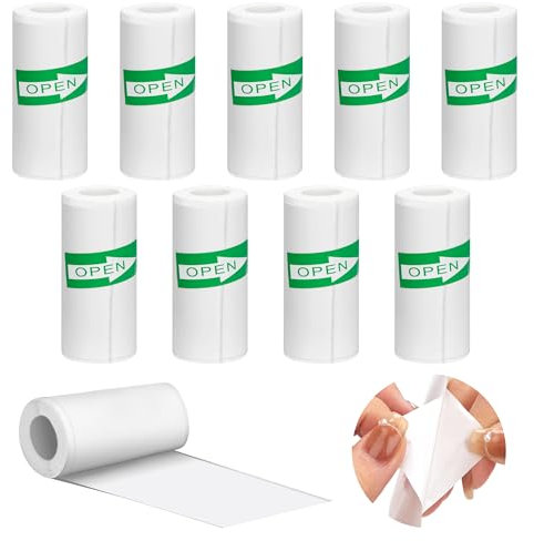Mini Thermopapier, 10 Rollen Thermorollen Thermal Printer Sticker für Kinder Sofortbildkameras und Selbstklebender Bedruckbarer Aufkleber Drucker Papier für Mobiler Fotodrucker (57x25mm)