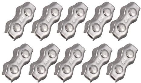 Drahtseilklemme 10 Stück 3 mm Duplex-Clips, Edelstahl-Drahtkabel, Seilgriffe, Bremssattel Seilklemme