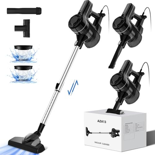 Tedrills Staubsauger mit 25KPa Starke Saugkraft,Staubsauger ohne Beutel mit verstellbare Länge,Stielstaubsauger mit 5 Meter Kabel und schwenkbarem Kopf,6 in 1,Vacuum Cleaner ohne Teppichbeutel