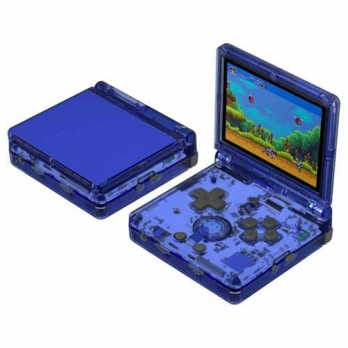 RG35XXSP Retro Game Console: 64GB, 3.5 IPS Display, Powerful CPU, Multi-Emulator, Online Multiplayer, PC Games Streaming, HDMI Output, 8-Hour Battery, Play Anytime, Anywhere (Transparent Blue)