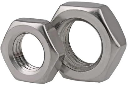 2-25pcs Steel Nut M2.5 M3 M4 M5 M6 M8 M10 M12 M14 M16 304 A2-70 Stainless Steel Flat Hex Hexagon Thin Nut Jam Nut DIN439 GB6172 CZAOINCU(M3 25pcs)