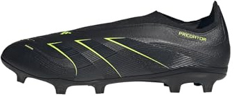 adidas Predator League Laceless Firm Multi Ground Football Boots, Botas de fútbol Unisex Adulto, Core Black/Carbon/Lucid Lemon, 38 EU