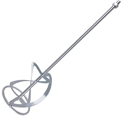 DayPlus Ø14CM Rührquirl für Rührwerk Elektrischer Mischer Farb-Mörtelrührer Betonrührer - Größe: 60 cm × 14 cm, Schnittstellentyp: M14, Silber, Rührstäbchen/Rührstab/Zubehör für elektrische Rührgeräte