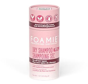 Foamie Berry Fresh Shampoo Secco in Polvere– Ideale per Capelli Grassi e Tutti i Tipi, Dona Freschezza Istantanea e Volume, Vegano - Senza Residui e 0% Plastica, 40g