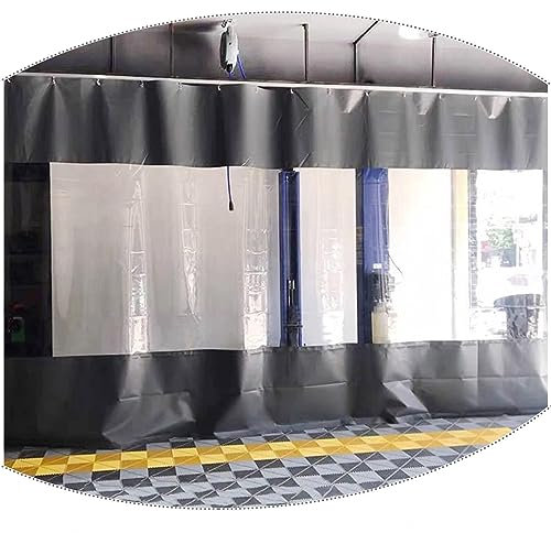 Cortinas transparentes impermeables para exteriores, 0,3 mm de grosor, lona transparente para patio, porche, garaje, 4,6 x 2 m, ideal para pérgola, paneles laterales y cubierta de lona
