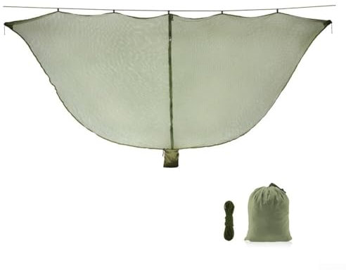 Zanzariera portatile leggera per campeggio e attività all'aperto, traspirante, protezione contro gli insetti (verde)