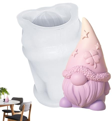 Stampi in resina per gnomi pasquali, stampo per candele per gnomo - Stampi per fondente,Stampi in silicone per gnomo Stampo per nani Stampo per colata in resina Creazione di candele Candele di cera