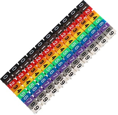 SEWACC 100pcs Cable Labels Identifier for Cord Management Durable Multicolored Tags for Identification in Moisture Resistant Cable Tags