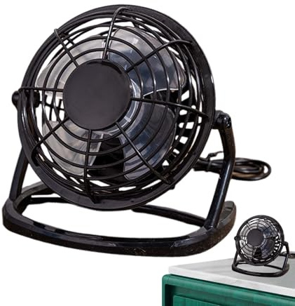 Ventilador USB pequeño, ventilador de escritorio portátil, ventilador de 4 pulgadas portátil pequeño de 4 pulgadas, más silencioso, pequeño ventilador de mesa USB de 4 pulgadas, más tranquilo, pequeña