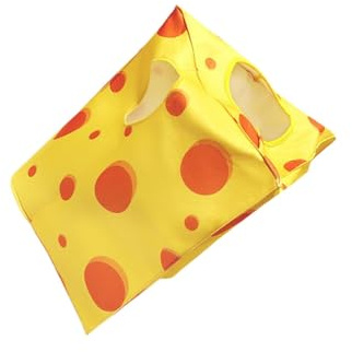 osiuujkw Disfraz realista de comida para desayunar, disfraz para fiesta de Halloween, ropa juego, garantía comodidad y durabilidad para niños, bonito queso grande para niñas.