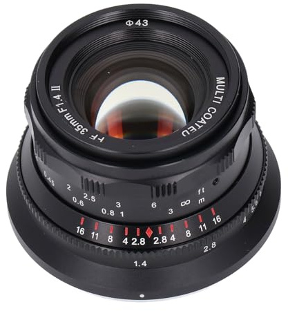 Naroote Obiettivo per Fotocamera 35 Mm F1.4, Ampia Apertura Full Frame 1.9 Indice di Rifrazione Obiettivo per Fotocamera Ritratto Z30 Z5 Z6 Z6II Z7 Z7II Z8 Z9 ZFC (BLACK)