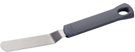 Dr. Oetker Angled Palette Small Classic - Stainless Steel Cake Palette, Ergonomic Handle, for Smoothing Cake Creams, Dishwasher Safe & Rustproof, Approx. 23 x 3 cm