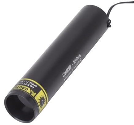 Yechiry Linterna UV Pequeña de 3W y 365nm, Minilinterna Ultravioleta Led para Detección de Orina de Mascotas, Aleación de Aluminio para Interiores, Recargable por USB
