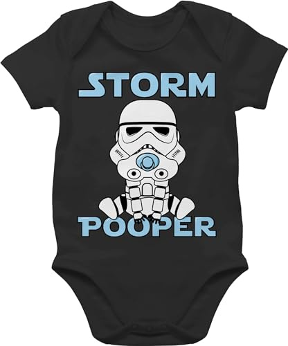Shirtracer - Baby Body Kurzarm - Sprüche - Storm Pooper I Stormpooper