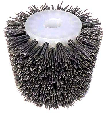 FANZTOOL Spazzola abrasiva per rasatura, larghezza 100 mm, diametro abrasivo 120 mm (nylon)