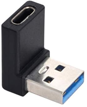 Cablecc Adaptateur USB-C de type C femelle coudé à 90 degrés vers USB 3.0 A mâle pour ordinateur portable de bureau
