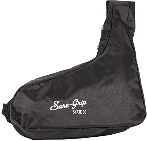 Sure-Grip Skate Carrier Sling Bag - Durable 210-Denier Nylon Ripstop for Roller Skates - Fits Up to Size 13 - Shoulder Sling Design - Easy Carrying & Heavy Duty Zippers - Stylish Color Options - Black