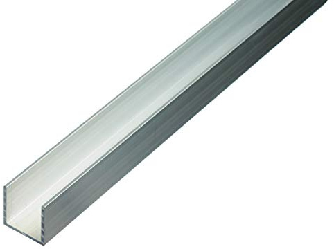 Alberts 498306 U-Profil | Aluminium, natur | 1000 x 6 x 6 mm | 15er Set