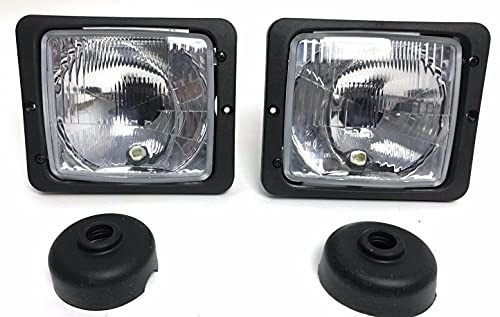 MelTruck 2x H4 Scheinwerfer für Traktor Schlepper Landmaschine, Fernlicht Abblendlicht Positionslicht, E20, passend für Fendt Case IH Zetor - Vergleichsnummer: 1AA 004 109-041