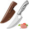 Fubinaty 5 Inch Japanese Chef Knife SK5 High Carbon Stainless Steel Kitchen Knives with Sheath and Ergonomic Phoenix Tail Handle Cooking Knife for Home, Camping, BBQ