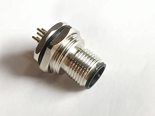 5PCs M12 Flansch Sensor Steckerverbinder Frontmontage 5-polige männlich Stecker PCB Tauchlot