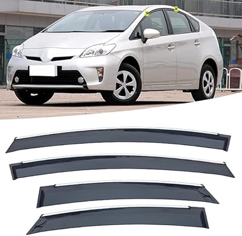 Juego de 4 Deflectores de Viento, Protector de Nieve para Lluvia Y Sol de Baja Acumulación de Calor para Reemplazo de Automóviles para Toyota PRIUS 2012