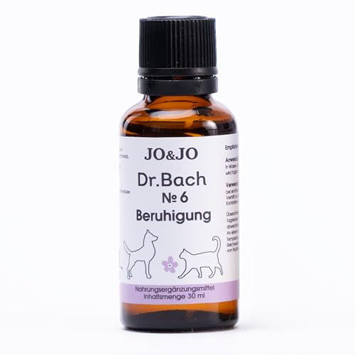 JO&JO Bachblüten Original Tropfen nach Dr. Bach Beruhigung - Zu Ihrem Haustier, Für Hunde, Katzen - 30 ml