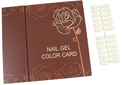 minkissy Nail Display Chart Nail Polish Cards 120 Colors Set Coffee Book Salon and Professional Use