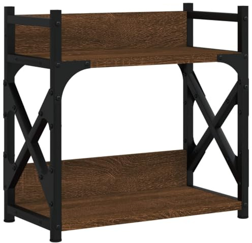 vidaXL Druckerständer 2 Ablagen Braun Eichen-Optik 40x20x40 cm