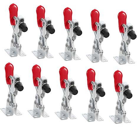 UKCOCO 10 Stück Horizontaler Kniehebelspanner Metall Schnellspanner Mit Vinylgriff Für Feste Haltehilfe Bei Holz Und Metall