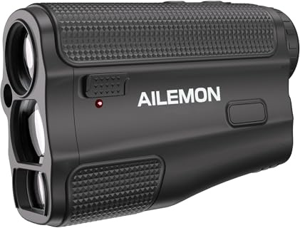 AILEMON Télémètre de golf de 900 m avec vibration de pente et goupille de verrouillage, interrupteur de pente externe pour tournoi de golf, télémètre à grossissement 6x pour golf et chasse