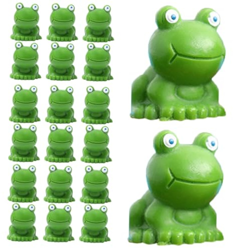 CAXUSD 40pièces Lot de Petites Grenouilles Résine pour Décoration De Jardin Et Bassin Figurines Miniatures Réalistes Ornements De Jardin Naturels