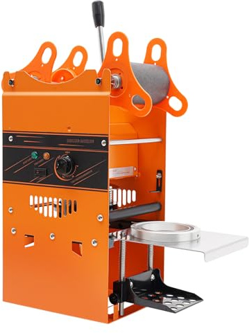 Máquina selladora de té con leche de 300 W, sellador manual, máquina de 220 V, máquina de sellado de taza de té Boba para tiendas de té con leche, cafeterías, tiendas de pasteles, tiendas de postres