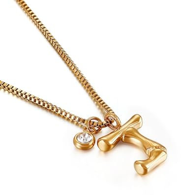 Homxi Kette Gold Anhänger Frauen,Halskette Edelstahl Frauen mit Anhänger Buchstabe J mit Zirkonia Halskette Anhänger Gold