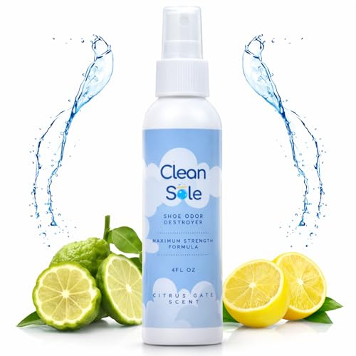 Clean Sole Shoe Odor Destroyer - Shoe Odor and Foot Odor Eliminating Spray Extra Strength Formula to Remove and Prevent Shoe Odors and Smells