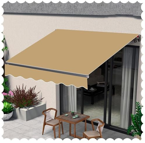 HAEKEBC Balkon Einziehbare Markise Ersatzstoff, Sonnenschutz Markisentuch Ersatz, 2x1.5m 3x2m 3x2.5m 4x2m 4x3 5x2m 5x3m 6x5m 7x4m(6.5x5ft-2x1.5m)