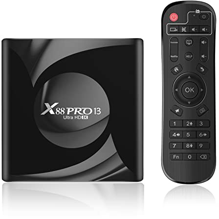 Android TV Box,X13 Pro Android 13.0 TV Box 4Go RAM 32Go ROM RK3528 Quad-Core 64bit Cortex-A53 Mali 450 MP2 GPU Support 8K 3D 1080P 2.4/5.0GHz WiFi BT5.0 10/100M Ethernet DLNA HDMI 2.0 H.265 USB 3.0