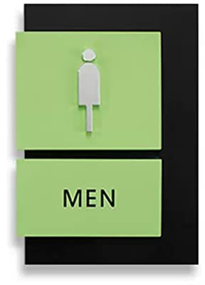 CHFYIJYHM Toilettenschild, 12 * 8,3 Zoll Toilettenschilder for Männer und Frauen, Badezimmerschilder im Retro-Look, Aluminiumbasis und Acryloberfläche, Badezimmertürschild for Büros, Unternehmen(A)