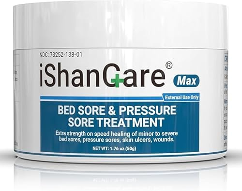 iShanCare® Bed Sore Cream - Fast & Safe Natural Healing Pressure Sore Cream, Bedsore Wound Care Healing Ointment, Treatment for Bed sores Pressure Sores Diabetic Ulcer Wounds Burns and Cuts