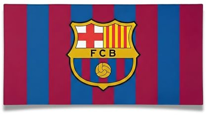 Licensed Décor FC Barcelona Schreibtischunterlage – farbiges Wappen auf Marke rot und blau – 35 x 60 cm