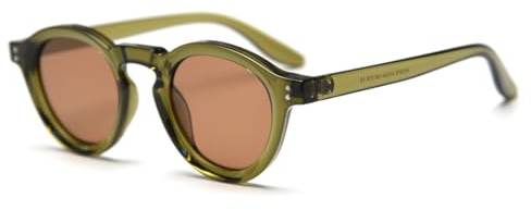 LIGOES Polarisierte Sonnenbrille Frauen Männer Runde Sonnenbrille TR90 Rahmen Retro Eyewear UV400