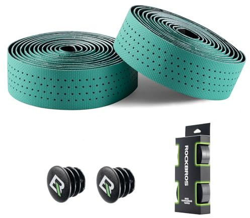 ROCKBROS Rennrad Lenkerband 220 cm, 2 Rollen Lenkerbandset | Stoßdämpfend und rutschfest, extra lang und selbstklebend, einfache Montage für Rennrad, Gravel Bike und Trekkingrad