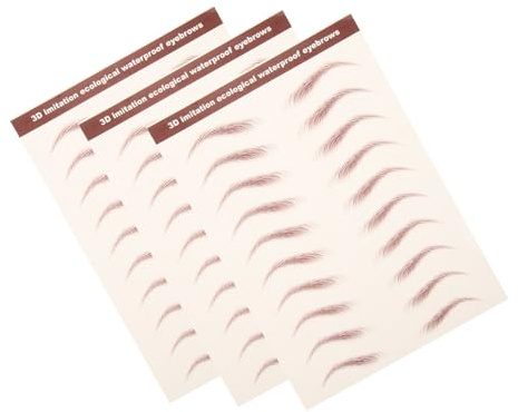 Générique Autocollants Pour Sourcils Impermeables Marron 3 Feuilles Faux Sourcils Décollables Kit De Maquillage Autocollants Naturels Pour