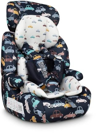 Cosatto Zoomi Toddler Car Seat & Booster Seat | 9 Months-12 Years | 5 Point Anti-Escape Harness, Adjustable Headrest, Removable Washable Covers - Forward Facing for Group 123 (Beep Beep)
