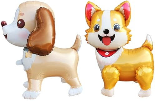 Ovanda Hund Folienballon, Ballon Hunde Geburtstag Deko, Hundegeburtstag Deko Tier Luftballons, Luftballons Tiere, Folienballon Tiere, für Hunde Geburtstags, Geburtstag Party Deko Geschenk Spielzeug