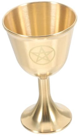 TOPBATHY Calice de Gobelet Vintage en Cuivre Or Pentagramme, Décor Élégant pour Cérémonies et Décoration Intérieure, Usage Polyvalent Unique et Raffiné