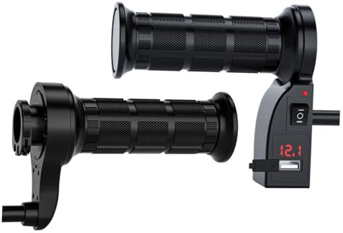 Alipis Manubrio Riscaldato in Ecologico e Materiale Tpu Manopole Riscaldate Elettriche Display Digitale e Tre Stadi Temperatura Massima Minima Adatte Per Condizioni Climatiche Fredde